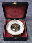 Antique French Brass Holosteric Ship s Barometer Thermometer