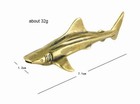 Brass Shark Animal Statue Small Sculpture Tabletop Figurine Home Decor Gifts