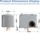 Pressure Switch For Well Pump 40-60 Psi  Water Pressure Switch Adjustable