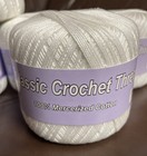Thread Art Size 10 Cotton Crochet Thread 175 Yards Each Lot Of 5 Balls  white