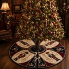 Nutcracker Christmas Tree Skirt  Quilted Holiday Tree Skirt  Royal Red Navy Gold