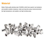 150 Pieces 1 4 -20 Stainless Steel Rivet Nuts Flat Head Threaded Insert Nutsert
