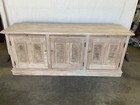 19thc Bleached Walnut American Store Display Counter Cabinet With Raised Panels