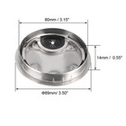 Cable Hole Cover  3-1 10  Zinc Alloy Desk Grommet  wire Drawing  Silver 