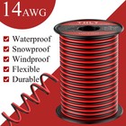150ft 14 Gauge Wire  2 Conductor Red   Black Electrical Cable  14 Awg Ultra F   