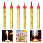 6 Pcs King Of Sparklers Gold Wrapping Sparkling Candles Party Bottle Service    