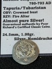 24mm Silver Hemidrachm  Abbasid Caliphate  Tabaristan 770-793 Ad Near Mint  Cm80