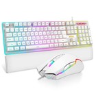 Wired Gaming Keyboard   Mouse Combo  Rgb Backlit  Mechanical Feel  Anti-ghosting