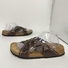 Betula By Birkenstock-joyce Double Brown Leather Sandals Women Size 9 Us Eur 40