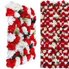 12pcs Artificial Flower Wall Panels Silk Rose Wedding Background Venue Decor