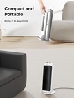 Portable Space Heater With 70   Oscillation   Thermostat  Quiet Desk Heater