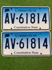 Pair Of Connecticut License Plates  1 Pair 2 Plates   Av-61814