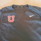 Utah Utes Mens 2xl Gray Nike Baseball V-neck Warm Up Pullover
