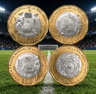 Full Set 4 Mexico 20 Pesos Fifa World Cup 2026 Commemorative Coins With Acrylic