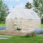 Greenhouse With Roof Vent Large Walk-in Polycarbonate For Outdoors Garden