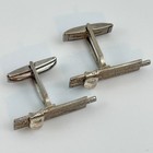 Vtg Sterling Silver Cufflinks Slide Rule Design Engineer Fathers Day Cuff Links