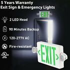 6pack Led Exit Sign Emergency Light     Hi Output Red Or Green Compact Combo Ul