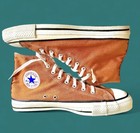 Vintage 1980s Converse All Star Made Usa Orange High Top Sneakers 11 5 Rare