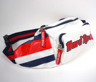 Hard Rock Cafe Zip Bag Fanny Pack Red white blue Americana 14  X 6  X 5  Nwot