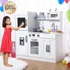Large Cooking Pretend Play Kitchen Sets Kids Wooden Playset Toys Gifts White