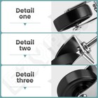 12293 Wet Dry Vacuum Caster Wheel - Shop Vac Replacement 4 Inches  Black