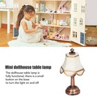 Miniature Lamp 1 12 Scale White 6cm Overall Height Battery Operated Metal Led