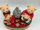 Vtg Avon Christmas Bear Family Plush Animated Talks  Sings  Moves  Lighted Tree