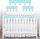 3pcs Crib Wrapped Rail Cover Anti-collision Strip Corner Cover For Standard Crib