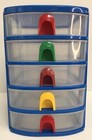 Vintage Little Tikes 2003 Rubbermaid Five Drawer Organizer Box