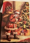 Vintage Lot Of 5 Unused Christmas Holiday Greeting Cards W  Envelopes Santa Shhh