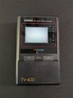 Vintage Casio Tv-400 Lcd Pocket Color Television With Leather Case   Box