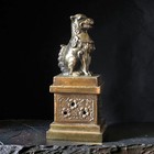 Vintage Japanese Brass Koro Incense Burner Shishi Foo Dog Statue Stamped Japan