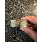 Vintage Italian Micro Mosaic Pill Box Floral Brass Oval Hinged Trinket Case