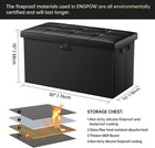 Storage Ottoman Bench fireproof Folding Bench With Lock 30 Inches Fire   water