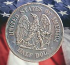 Pattern 1872 Seated Liberty Half Dollar Silver Plated Coin Novelty Coin Modern