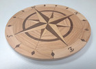 12  Diameter X 5 8  Thk Nautical Compass Hardwood Floor Medallion -  mow12