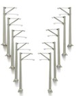 Golden Spike Hobbies Ho Scale Catenary Poles   Set Of 10 With Long   Short Arms