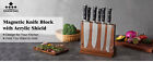 Magnetic Knife Block Holder Storage Organizer With Acrylic Shield Without Knives