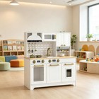 Kids Kitchen Playset  All-in-one Toy Kitchen Center With Stainless Steel Pots