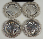 Wallace Silversmiths Baroque 743 Silverplate Coasters Set Of 4 W  Storage Pouch