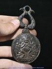 3 6  Old Tibet Buddhism Bronze Mahakala Wrathful Deity Buddha Amulet Pendant