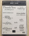 Stampin Up Stamp die Set Bundle   Best Year   Used- Large Plaid gingham Dies 