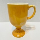 Vintage Retro Made In Japan Footed Pedestal Coffee Tea Cup Orange Swirl 5 5 X 3 