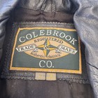 Colebrook Leather Jacket Mens Medium Black Double Breasted Coat Classic Lined