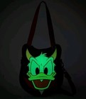 Disney Donald Duck Devil Halloween Canvas Tote Glow In Dark Mini Big Face Nwt s 