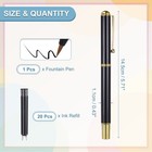 Calligraphy Brush Pens  Refillable Brush Pen Set With Fountain Black Ink  Black