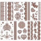 Henna Tattoos  Henna Temporary Tattoos Brown Waterproof Tattoo Stickers For W   