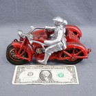 Original Hubley Vintage Cast Iron Police Motorcycle Side Car Repo Riders