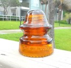 Excellent Orange Amber Cd 164 Hemingray Glass Insulator
