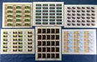 24 Vintage Soviet Stamp Sheets 1978-1991 Lot Ussr Moscow Russia 900 Stamps Total